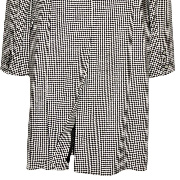 HOLT RENFREW Vintage Houndstooth Wool Coatdress  Size 10 - Picture 7 of 10